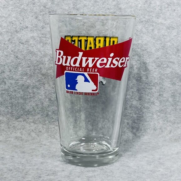 Pittsburgh Pirates MLB Budweiser‎ Beer Pint Glass 16 oz Libbey Barware Mancave - Picture 2 of 5